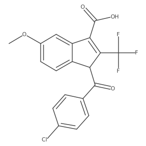 1-(4-Chlorobenzoyl)-5-methoxy-2-(trifluoromethyl)-1H-indene-3-carboxylic acid Structure