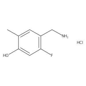 4-(Aminomethyl)-5-fluoro-2-methylphenol hydrochloride Structure