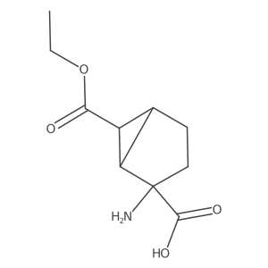 (1S,2S,5R,6S)-2-amino-6-ethoxycarbonylbicyclo[3.1.0]hexane-2-carboxylic acid结构式