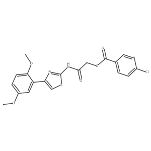 {[4-(2,5-Dimethoxyphenyl)-1,3-thiazol-2-yl]carbamoyl}methyl 6-chloropyridine-3-carboxylate结构式