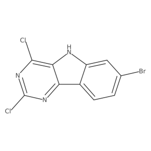 7-bromo-2,4-dichloro-5H-pyrimido[5,4-b]indole结构式