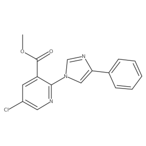 5-Chloro-2-(4-phenyl-1H-imidazol-1-yl)-3-pyridinecarboxylic acid methyl ester Structure