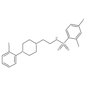 2,4-difluoro-N-(2-(4-(2-fluorophenyl)piperazin-1-yl)ethyl)benzenesulfonamide结构式