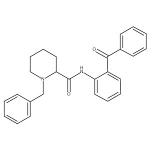 2-Piperidinecarboxamide, N-(2-benzoylphenyl)-1-(phenylmethyl)-, (R)- Structure