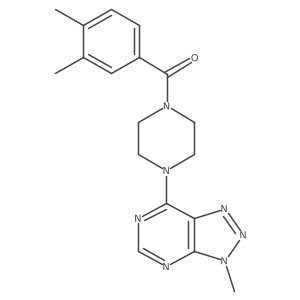 1-(3,4-dimethylbenzoyl)-4-{3-methyl-3H-[1,2,3]triazolo[4,5-d]pyrimidin-7-yl}piperazine Structure