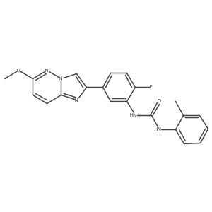 3-(2-Fluoro-5-{6-methoxyimidazo[1,2-b]pyridazin-2-yl}phenyl)-1-(2-methylphenyl)urea结构式