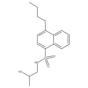 N-(2-hydroxypropyl)-4-propoxy-1-naphthalenesulfonamide结构式