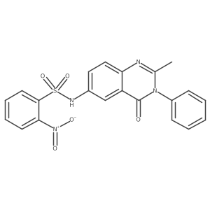 N-(2-methyl-4-oxo-3-phenyl-3,4-dihydroquinazolin-6-yl)-2-nitrobenzenesulfonamide Structure