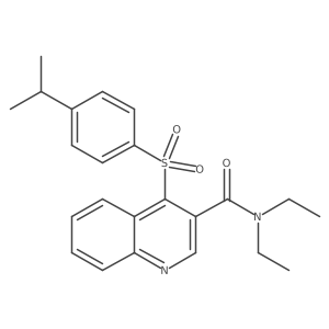 N,N-diethyl-4-((4-isopropylphenyl)sulfonyl)quinoline-3-carboxamide结构式