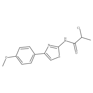 2-chloro-N-[4-(4-methoxyphenyl)-1,3-thiazol-2-yl]propanamide结构式