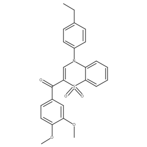 (3,4-dimethoxyphenyl)[4-(4-ethylphenyl)-1,1-dioxido-4H-1,4-benzothiazin-2-yl]methanone结构式