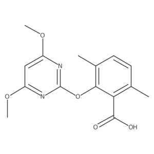 2-[(4,6-Dimethoxy-2-pyrimidinyl)oxy]-3,6-dimethylbenzoic acid结构式