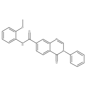COc1ccccc1NC(=O)c1ccc2c(=O)n(-c3ccccc3)cnc2c1结构式