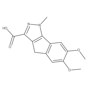 COc1cc2c(cc1OC)-c1c(c(C(=O)O)nn1C)C2结构式