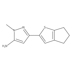 3-(5,6-Dihydro-4h-cyclopenta[b]thiophen-2-yl)-1-methyl-1h-pyrazol-5-amine结构式