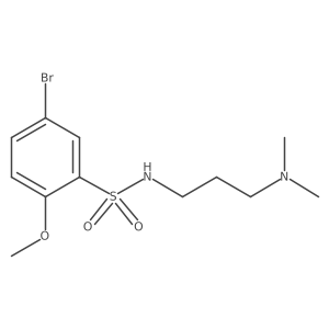 [3-(Dimethylamino)propyl][(5-bromo-2-methoxyphenyl)sulfonyl]amine Structure