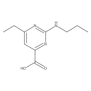 6-Ethyl-2-propylamino-pyrimidine-4-carboxylic acid Structure