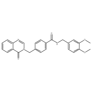 N-(3,4-dimethoxybenzyl)-4-[(4-oxoquinazolin-3(4H)-yl)methyl]benzamide结构式