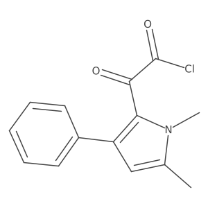 2-(1,5-Dimethyl-3-phenylpyrrol-2-yl)-2-oxoacetyl chloride Structure