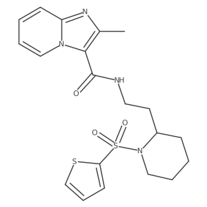 2-methyl-N-(2-(1-(thiophen-2-ylsulfonyl)piperidin-2-yl)ethyl)imidazo[1,2-a]pyridine-3-carboxamide结构式