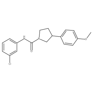 N-(3-chlorophenyl)-3-(4-methoxyphenyl)pyrrolidine-1-carboxamide Structure