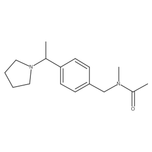 N-methyl-N-{4-[1-(pyrrolidin-1-yl)ethyl]benzyl}acetamide Structure