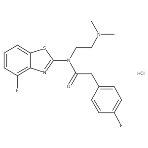 N-(2-(dimethylamino)ethyl)-N-(4-fluorobenzo[d]thiazol-2-yl)-2-(4-fluorophenyl)acetamide hydrochloride结构式