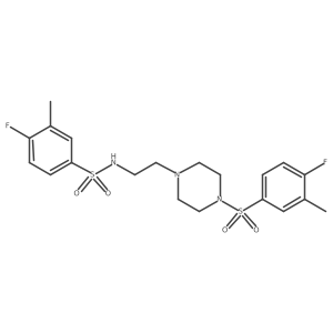 4-fluoro-N-(2-{4-[(4-fluoro-3-methylphenyl)sulfonyl]-1-piperazinyl}ethyl)-3-methylbenzenesulfonamide Structure