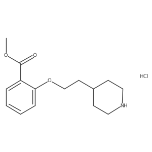 Methyl 2-[2-(4-piperidinyl)ethoxy]benzoate hydrochloride Structure