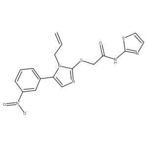 2-((1-allyl-5-(3-nitrophenyl)-1H-imidazol-2-yl)thio)-N-(thiazol-2-yl)acetamide Structure