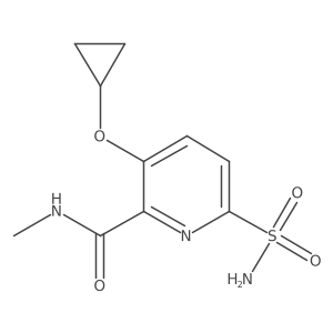 3-Cyclopropoxy-N-methyl-6-sulfamoylpicolinamide Structure