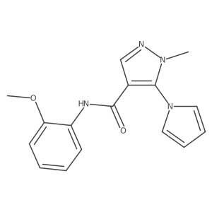 N-(2-methoxyphenyl)-1-methyl-5-(1H-pyrrol-1-yl)-1H-pyrazole-4-carboxamide结构式