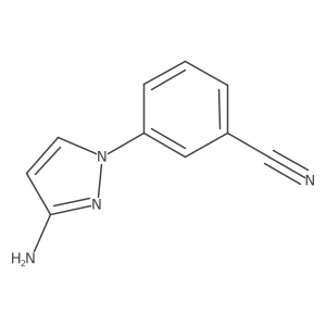 3-(3-Amino-1H-pyrazol-1-yl)benzonitrile结构式
