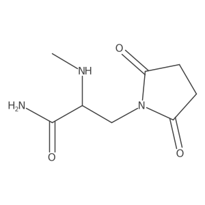 3-(2,5-Dioxopyrrolidin-1-yl)-2-(methylamino)propanamide结构式