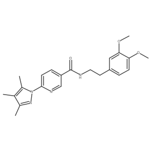 N-[2-(3,4-dimethoxyphenyl)ethyl]-6-(3,4,5-trimethyl-1H-pyrazol-1-yl)pyridine-3-carboxamide Structure