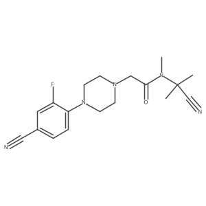 N-(1-cyano-1-methylethyl)-2-[4-(4-cyano-2-fluorophenyl)piperazin-1-yl]-N-methylacetamide Structure