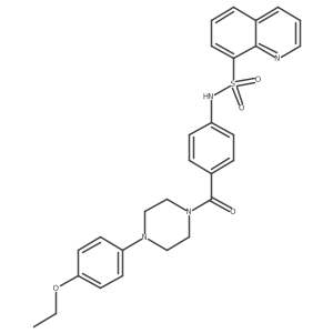 N-[4-[[4-(4-ethoxyphenyl)-1-piperazinyl]carbonyl]phenyl]-8-quinolinesulfonamide结构式