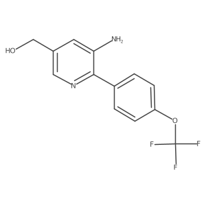 3-Pyridinemethanol, 5-amino-6-[4-(trifluoromethoxy)phenyl]- Structure