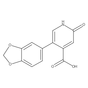 2-Hydroxy-5-(3,4-methylenedioxyphenyl)isonicotinic acid结构式