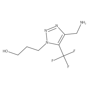 3-[4-(aminomethyl)-5-(trifluoromethyl)-1H-1,2,3-triazol-1-yl]propan-1-ol结构式