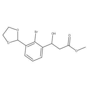 Methyl 3-(2-bromo-3-(1,3-dioxolan-2-yl)phenyl)-3-hydroxypropanoate Structure