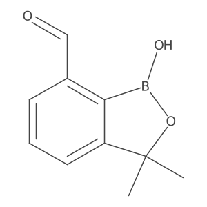 1-Hydroxy-3,3-dimethyl-1,3-dihydrobenzo[c][1,2]oxaborole-7-carbaldehyde结构式