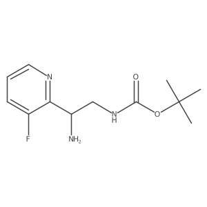 tert-butyl N-[2-amino-2-(3-fluoropyridin-2-yl)ethyl]carbamate结构式