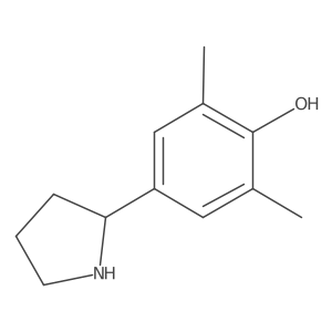 2,6-Dimethyl-4-(pyrrolidin-2-yl)phenol Structure