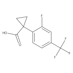 1-(2-Fluoro-4-(trifluoromethyl)phenyl)cyclopropanecarboxylic acid结构式