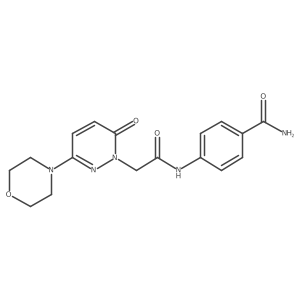 4-({[3-(morpholin-4-yl)-6-oxopyridazin-1(6H)-yl]acetyl}amino)benzamide结构式