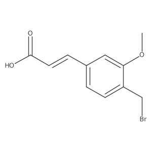 2-Propenoic acid, 3-[4-(bromomethyl)-3-methoxyphenyl]-, (E)-结构式