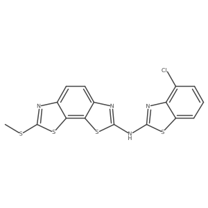 N-(4-chlorobenzo[d]thiazol-2-yl)-7-(methylthio)benzo[1,2-d:4,3-d']bis(thiazole)-2-amine Structure