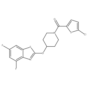(5-Chlorothiophen-2-yl)(4-((4,6-difluorobenzo[d]thiazol-2-yl)oxy)piperidin-1-yl)methanone Structure