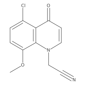 2-(5-Chloro-8-methoxy-4-oxoquinolin-1(4H)-yl)acetonitrile结构式